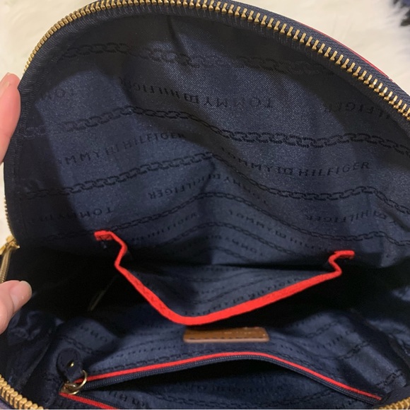 Tommy Hilfiger Julia Star Red Plaid Faux Leather Backpack - Picture 8 of 16